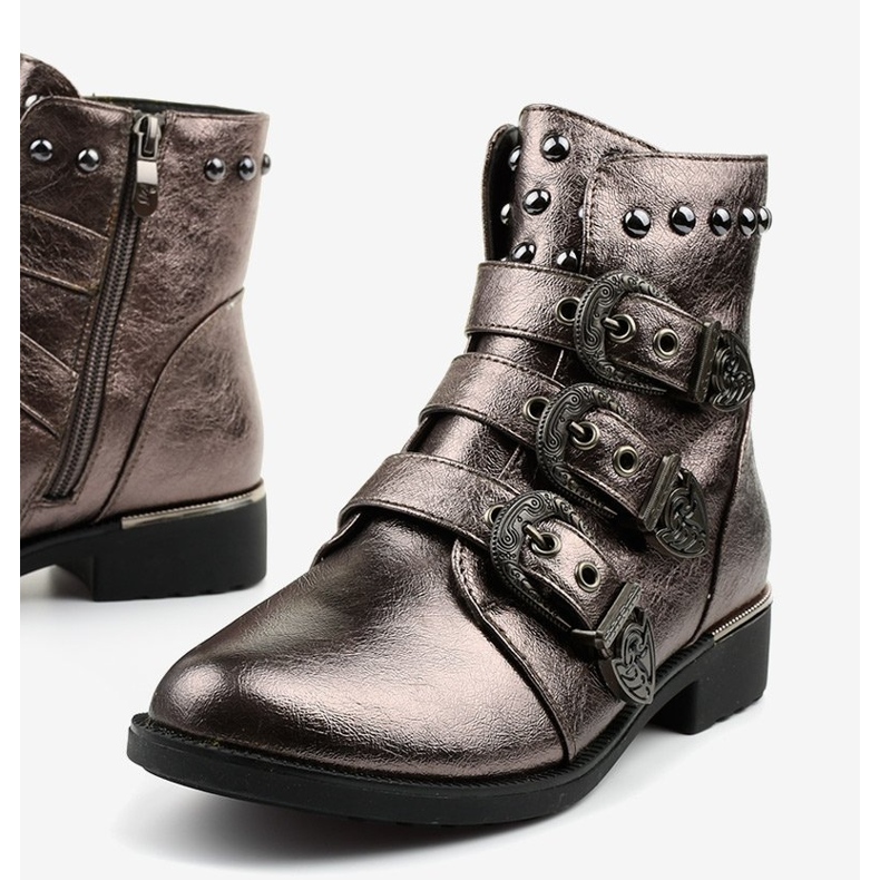 Stivali da donna grigi con litas Aotoria grigio 1