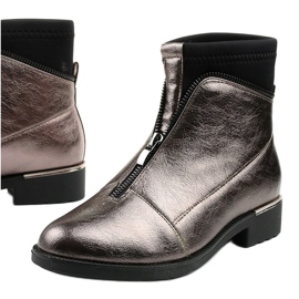 Stivali da donna grigi con lettere Tyrell grigio 1