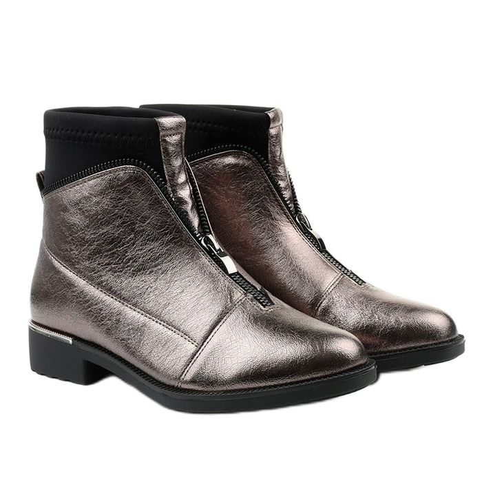 Stivali da donna grigi con lettere Tyrell grigio 2