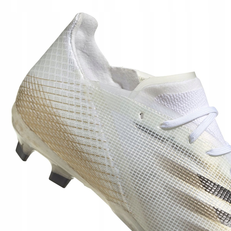 Scarpe da calcio Adidas X Ghosted.1 Fg Jr EG8181 nero, bianco, oro bianca 2