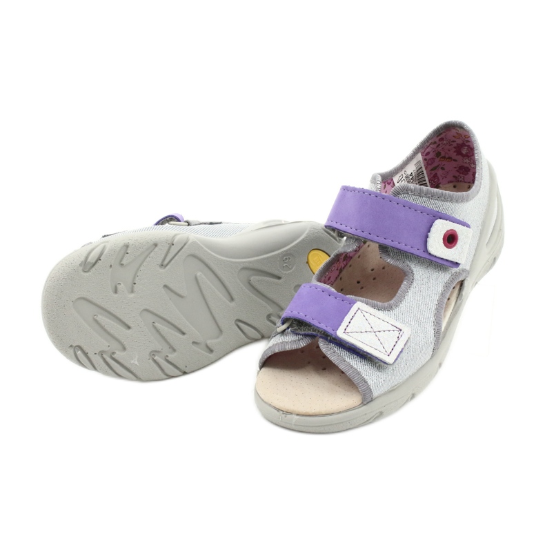 Scarpe per bambini Befado 065X144 viola argento grigio 4