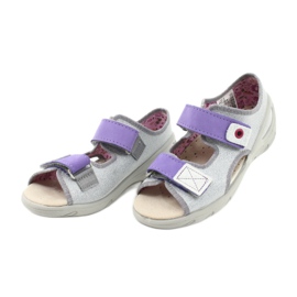 Scarpe per bambini Befado 065X144 viola d'argento grigio 3