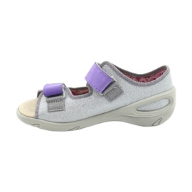 Scarpe per bambini Befado 065X144 viola d'argento grigio 2