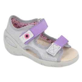 Scarpe per bambini Befado 065X144 viola d'argento grigio 1