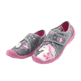 Scarpe per bambini Befado 560X117 rosa argento grigio 2