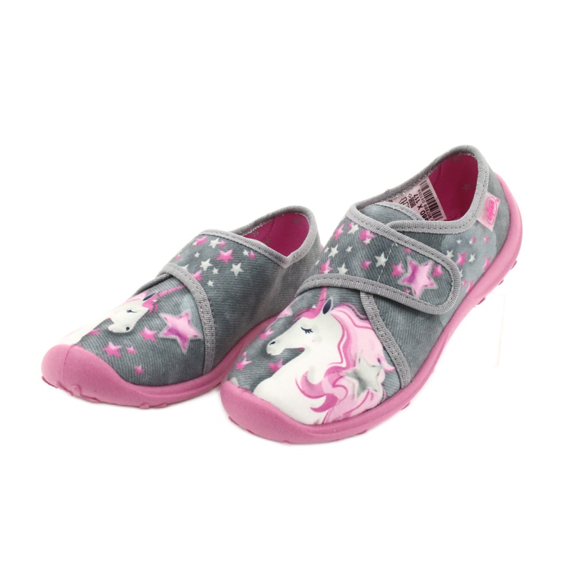 Scarpe per bambini Befado 560X117 rosa d'argento grigio 2