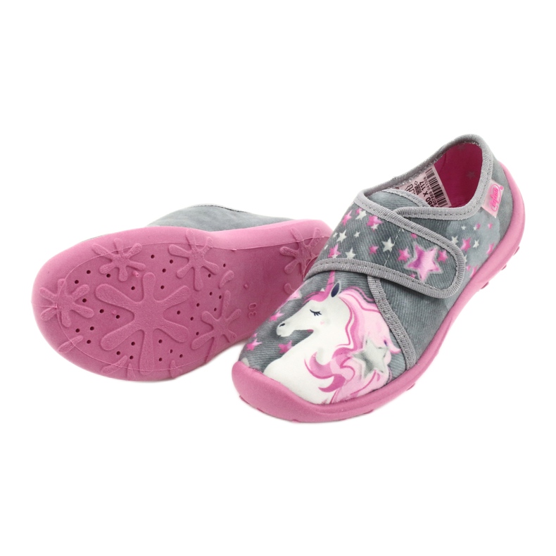 Scarpe per bambini Befado 560X117 rosa d'argento grigio 3