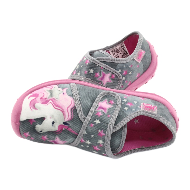 Scarpe per bambini Befado 560X117 rosa d'argento grigio 4