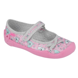 Scarpe per bambini Befado 114X413 rosa d'argento grigio 1
