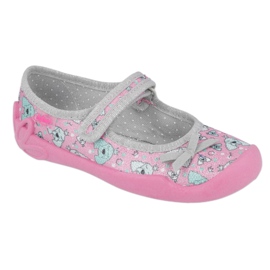 Scarpe per bambini Befado 114X413 rosa argento grigio 2