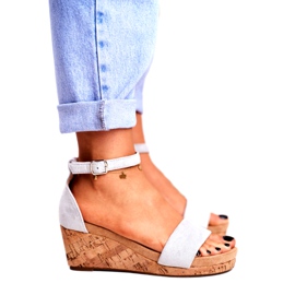 SEA Sandali da donna con zeppa grigi MarryMe grigio 3