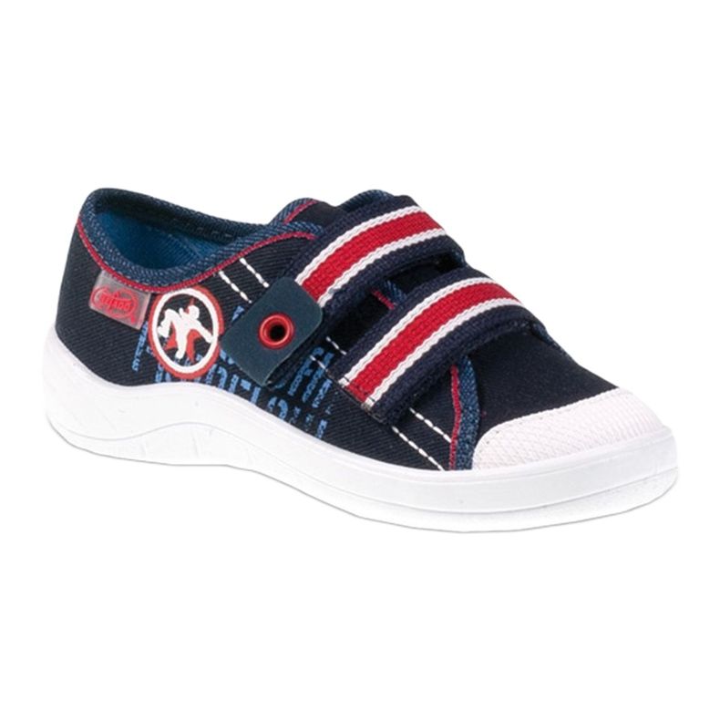 Pantofole bambino Befado 672x058 bianca rosso blu navy 1