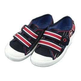 Pantofole bambino Befado 672x058 bianca rosso blu navy 4