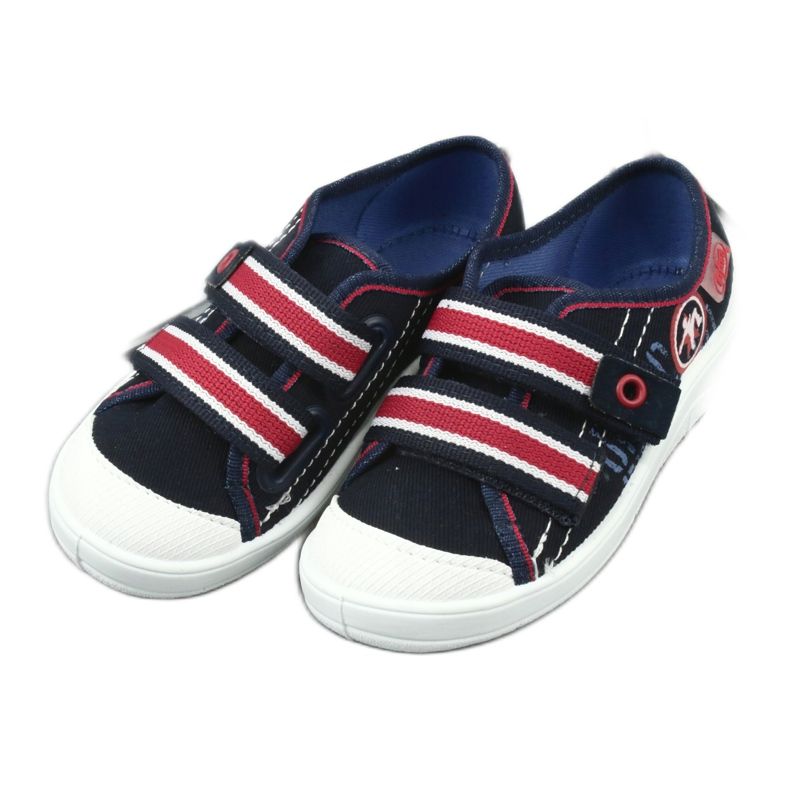Pantofole bambino Befado 672x058 bianco rosso blu navy 4