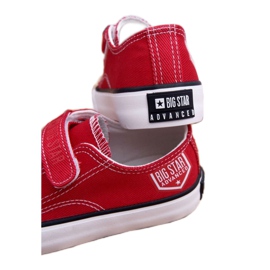 Sneakers Bambini Big Star Con Velcro Rosse FF374063 bianca rosso 3
