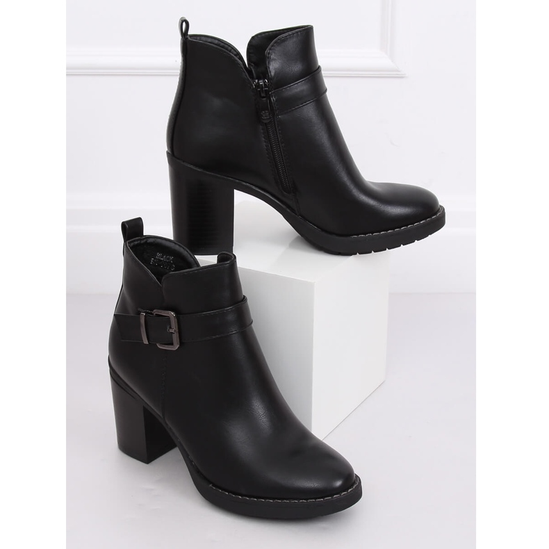 Stivali neri con tacco largo BM-9078 Nero 2