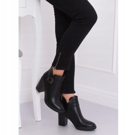Stivali neri con tacco largo BM-9078 Nero 1