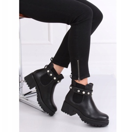 Stivaletti Chelsea neri con suola spessa 8039-GA Black nero 1