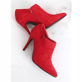 Scarpe scamosciate rosse su tacco a spillo TX-1850 Red rosso 2
