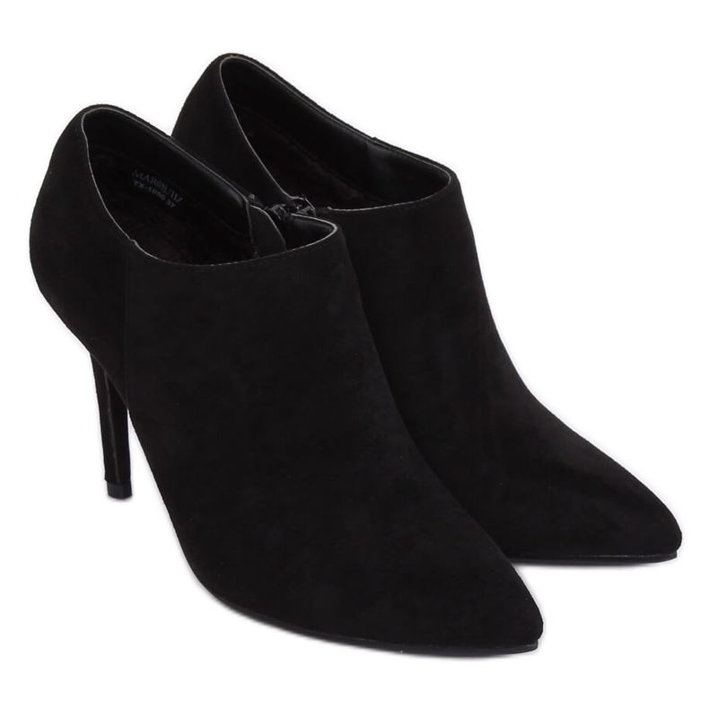 Scarpe scamosciate nere su tacco a spillo TX-1850 Black nero 1
