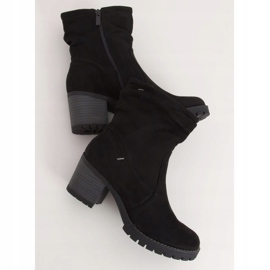 Stivali neri con tacco largo QQ-02 Black nero 1