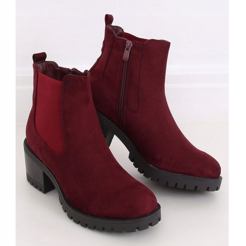Stivali con tacco alto, bordeaux 4935 Wine Red rosso 1