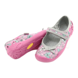 Scarpe per bambini Befado 114X413 rosa d'argento grigio 4