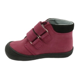 Scarpe velcro cuore Mazurek 1341 bordeaux/nero rosso 1