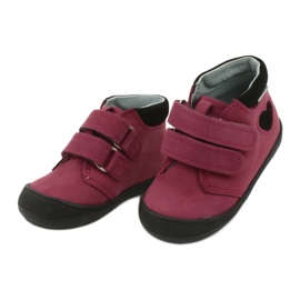 Scarpe velcro cuore Mazurek 1341 bordeaux/nero rosso 2