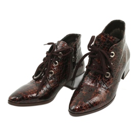 Gamis Stivali in pitone laccato 4055 marrone 2