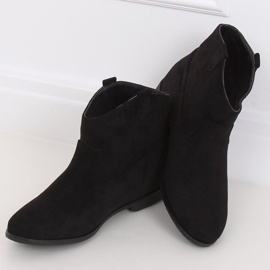 Black TX-1876 Stivali texani piatti neri nero 2