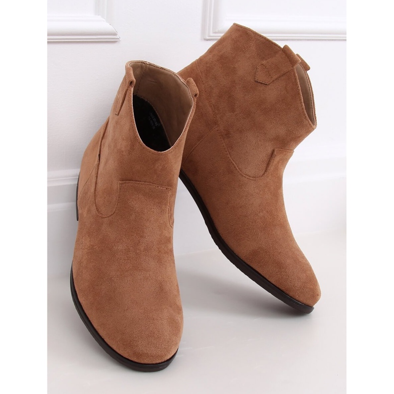Stivali texani piatti beige TX-1876 1