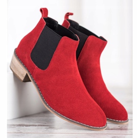 Goodin Stivaletti Chelsea in pelle rosso 1