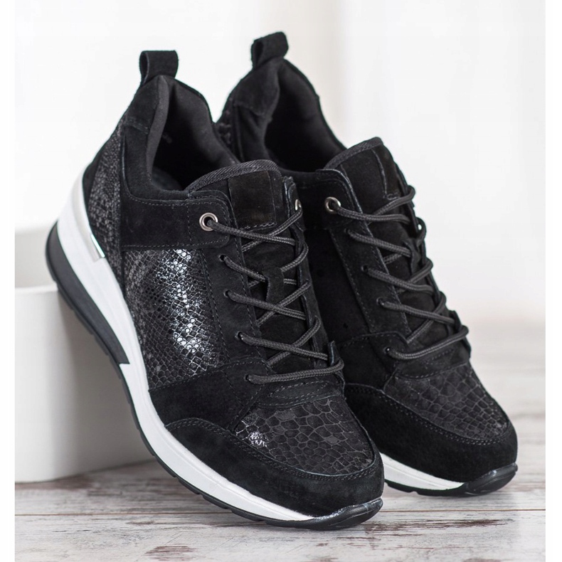 Filippo Sneakers in pelle nera nero 1