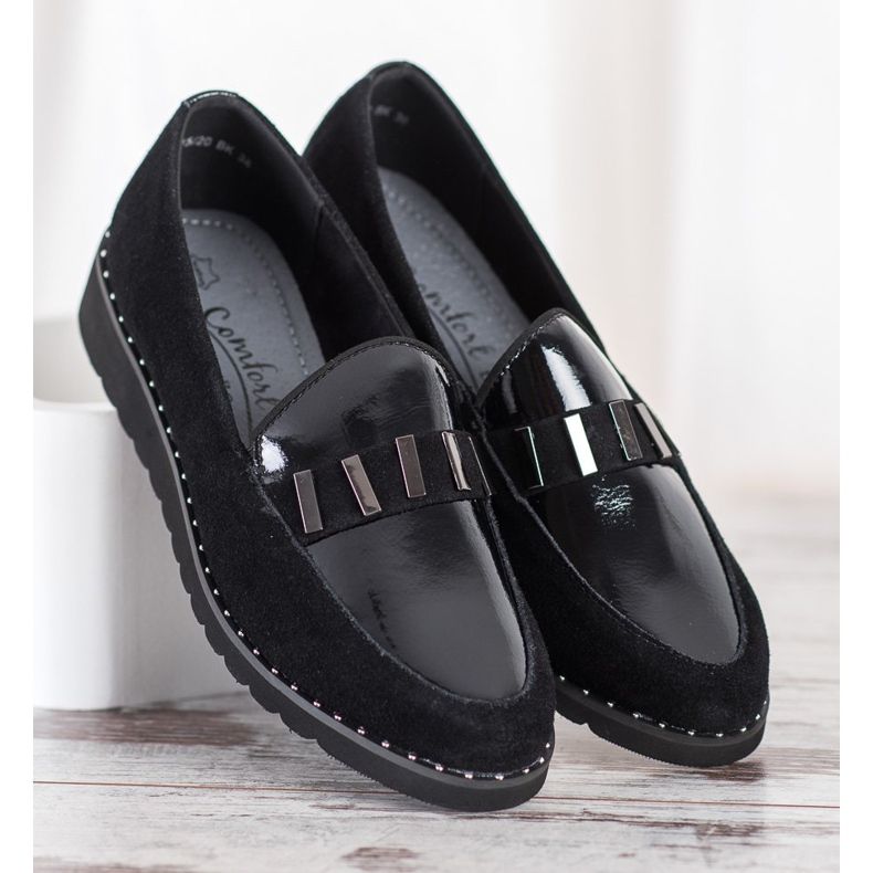 Filippo Scarpe in pelle alla moda nero 1