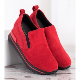 Filippo Scarpe Slip-On in pelle rosso 1