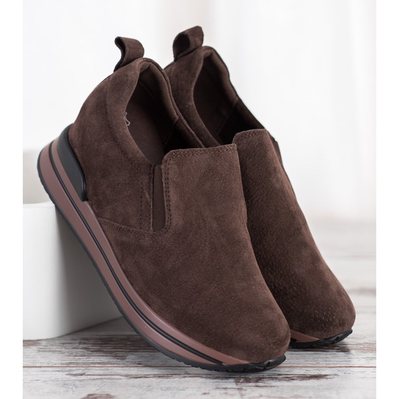 Filippo Scarpe Slip-On in pelle marrone 1