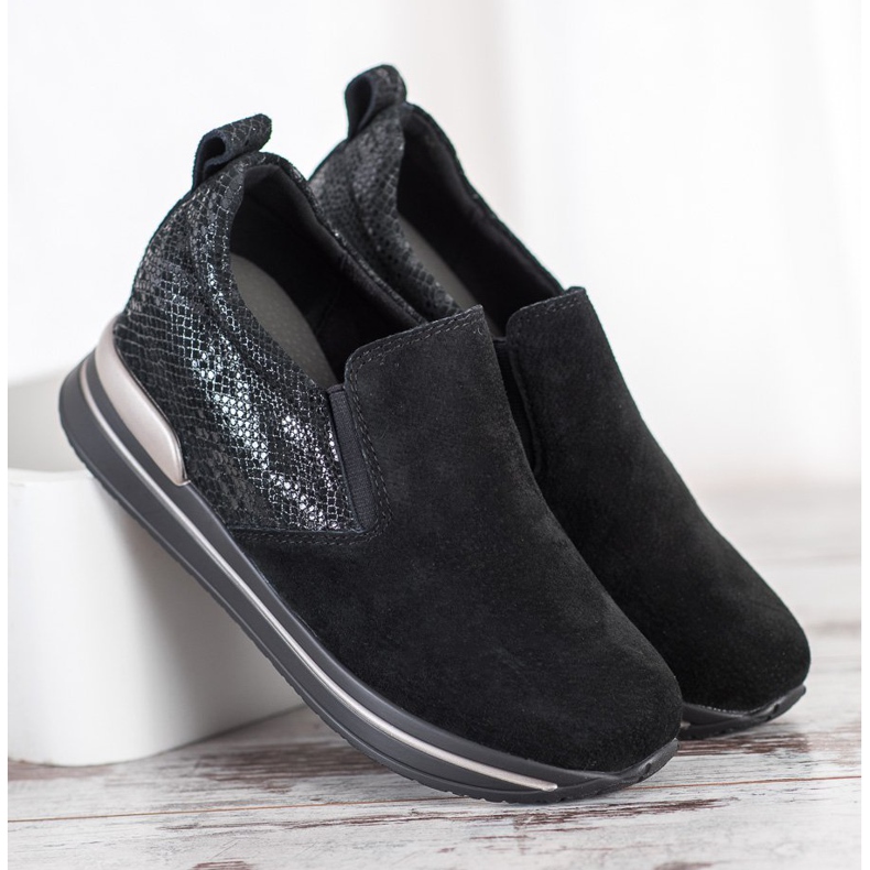Filippo Scarpe Slip-On in pelle nero 2