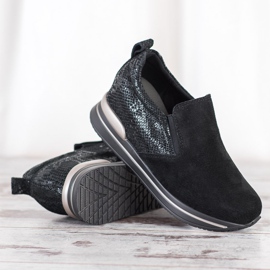 Filippo Scarpe Slip-On in pelle nero 1