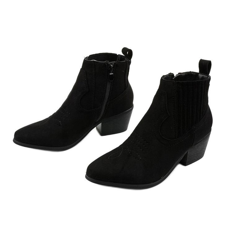 Stivaletti neri con ricamo Thosiphae nero 1