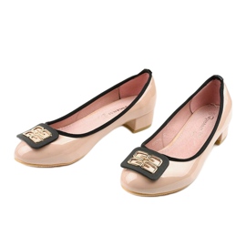 Décolleté laccate beige sul montante 0015-4 2