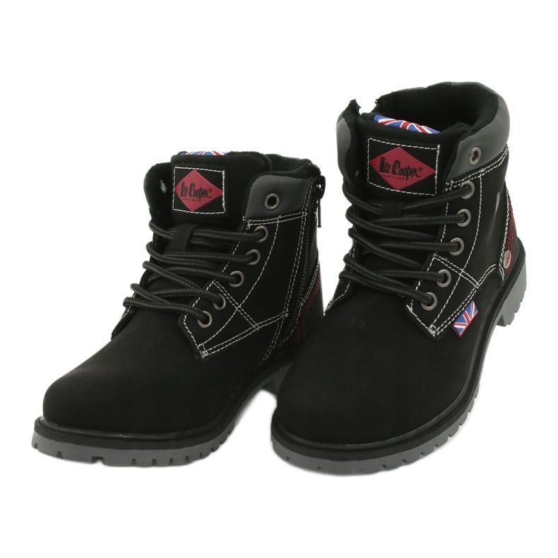 Trapper per bambini legati a una cerniera di Lee Cooper nera nero 2