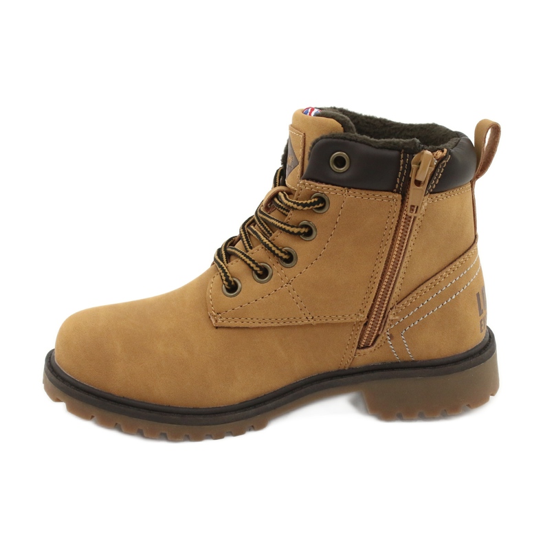 Lee Cooper KID CAMEL Trappers legati con una cerniera giallo 1