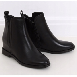 Stivaletti Chelsea neri con tacco nascosto 0-361 Black nero 1