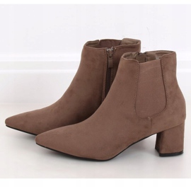 Stivali tacco basso beige scuro W27012 Khaki cachi 1