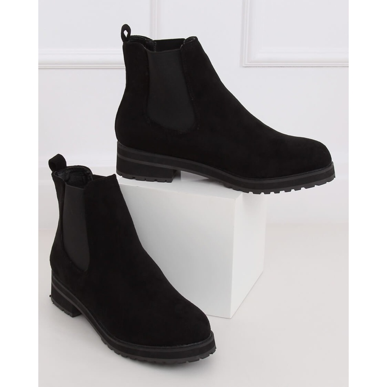 Stivaletti Chelsea neri da donna neri F-3799 Black nero 2