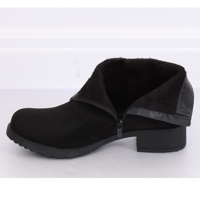 Stivali da donna in camoscio nero nero 1210D-PA Black 1
