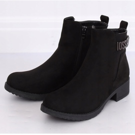 Stivali da donna in camoscio nero nero 1210D-PA Black 2