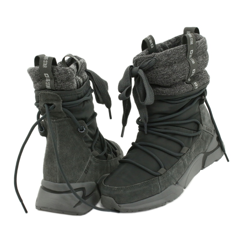 Stivali da neve Big Star Sport su pelliccia grigio 3