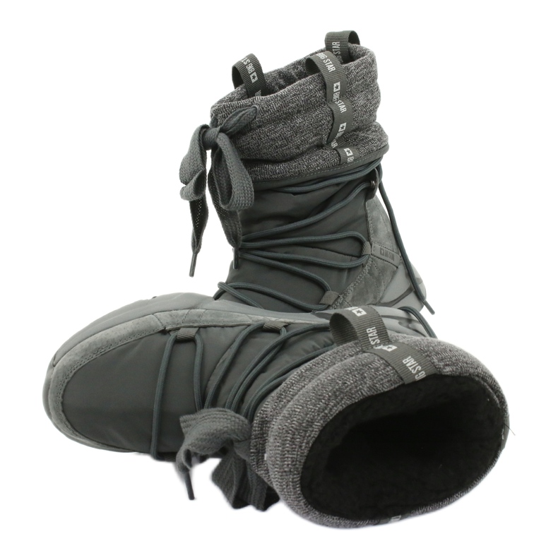 Stivali da neve Big Star Sport su pelliccia grigio 5